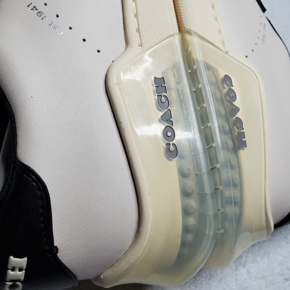 Coach Citysole Court Black & White Suede Leather Low Top Sneakers - Picture 9 of 13